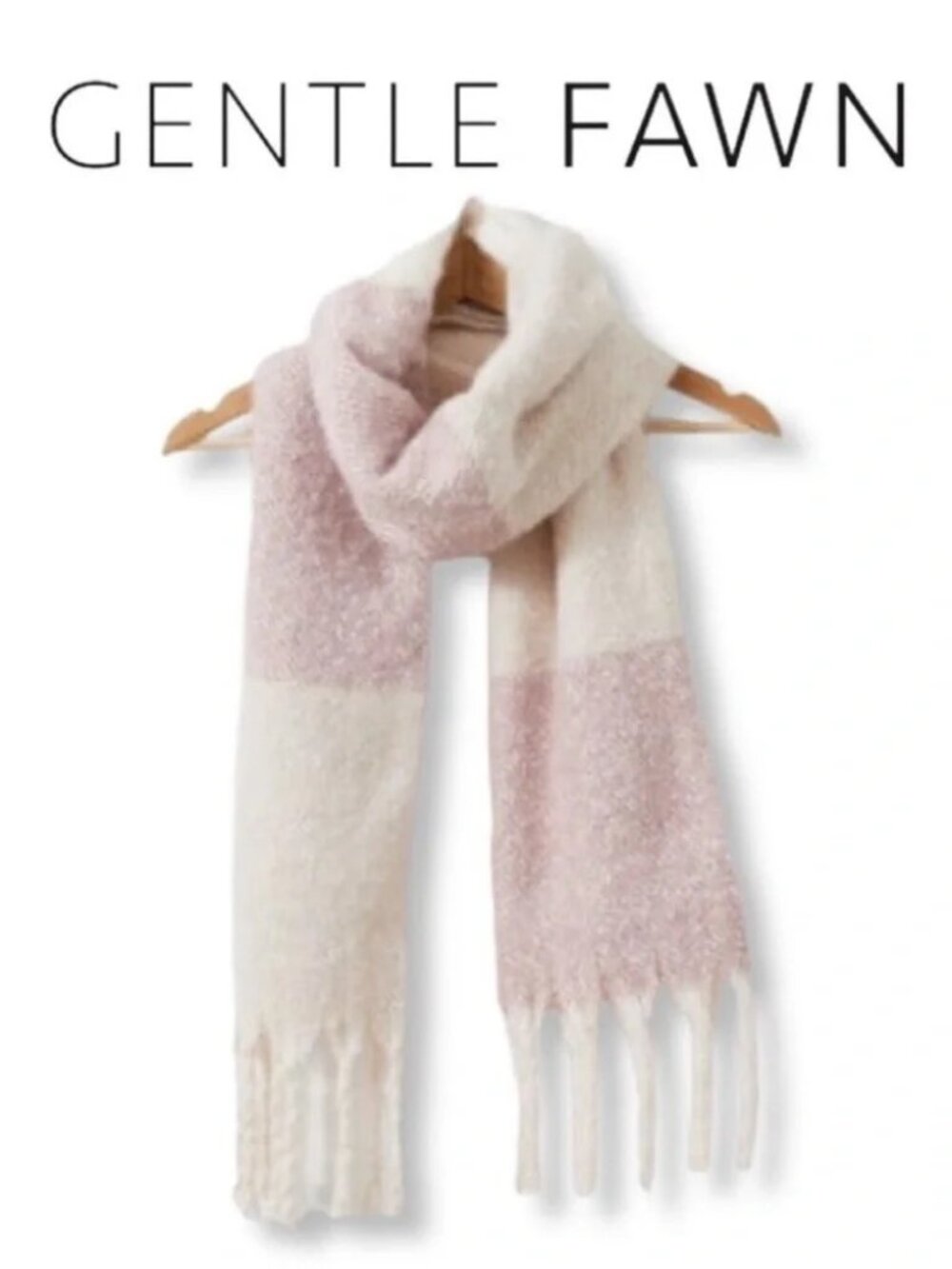GENTLE FAWN Cozy Women's Colorblock Boucle Soft Scarf - NWT - Picture 4 of 9